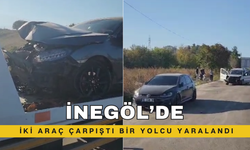 Bursa-İnegöl Yolunda İki Araç Çarpıştı: Bir Yolcu Yaralandı