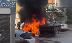 Bursa'da seyir halindeki kamyonet alev topuna döndü