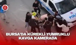 Bursa'da kürekli yumruklu kavga kamerada