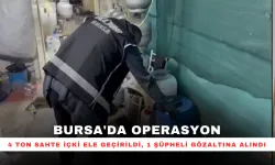 Bursa'da operasyon: 4 ton sahte içki ele geçirildi, 1 şüpheli gözaltına alındı