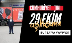 Cumhuriyet Tırı 29 Ekim coşkusunu Bursa'ya yayıyor