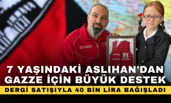 7 Yaşındaki Aslıhan'dan Gazze İçin Büyük Destek: Dergi Satışıyla 40 Bin Lira Bağışladı