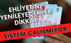 Ehliyetini yenileyecekler dikkat! Sistem çalışmıyor