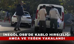 İnegöl OSB'de Kablo Hırsızlığı: Amca ve Yeğen Yakalandı