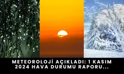 Meteoroloji Açıkladı: 1 Kasım 2024 Hava Durumu Raporu...