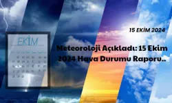 Meteoroloji Açıkladı: 15 Ekim 2024 Hava Durumu Raporu...