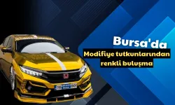 Bursa'da modifiye tutkunlarından renkli buluşma