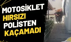 Bursa'daki motosiklet hırsızı polisten kaçamadı