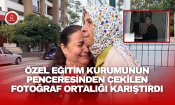 Özel eğitim kurumunun penceresinden çekilen fotoğraf ortalığı karıştırdı