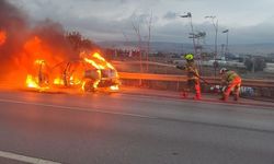 Balıkesir’de Feci Olay! Sürücü İçindeyken Araç Alev Alev Yandı!