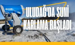 Bursa Uludağ'da suni karlama başladı