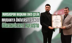 Bursaspor Başkanı Enes Çelik, Mudanya Üniversitesi'nde öğrencilerle buluştu