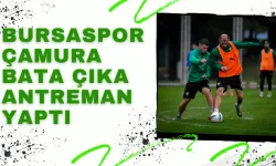 Bursaspor Çamura Bata Çıka Antrenman Yaptı!