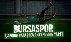 Bursaspor Çamura Bata Çıka Antrenman Yaptı!