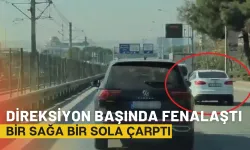 Bursa'da direksiyon başında fenalaştı, bir sağa bir sola çarptı