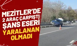 İnegöl-Ankara Yolunda İki Araç Çarpıştı! Şans Eseri Yaralanan Olmadı