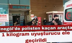 İnegöl'de polisten kaçan araçta 1 kilogram uyuşturucu ele geçirildi