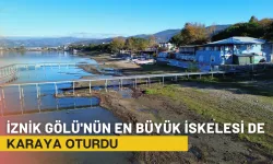 İznik Gölü'nün en büyük iskelesi de karaya oturdu