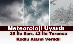 Meteoroloji Uyardı: 25 İle Sarı, 13 İle Turuncu Kodlu Alarm Verildi!