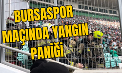 Bursaspor maçında yangın paniği