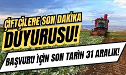 Çiftçilere Son Dakika Duyurusu! Çiftçi Kayıt Sistemi'ne Başvuru İçin Son Tarih 31 Aralık!