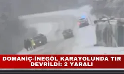 Domaniç-İnegöl Karayolunda Tır Devrildi: 2 Yaralı