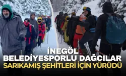 İnegöl Belediyesporlu Dağcılar Sarıkamış Şehitleri İçin Yürüdü