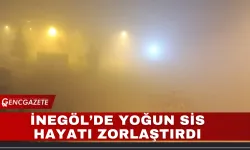 İnegöl’de Akşam Saatlerinde Yoğun Sis Hayatı Zorlaştırdı