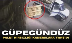 İnegöl'de Güpegündüz Palet Hırsızlığı Kameralara Yansıdı