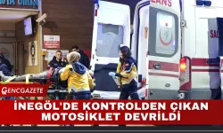 İnegöl'de Kontrolden Çıkan Motosiklet Devrildi