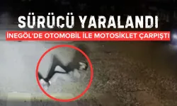 İnegöl'de Otomobil ile Motosiklet Çarpıştı: Sürücü Yaralandı