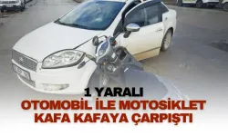 İnegöl’de Otomobil ile Motosiklet Kafa Kafaya Çarpıştı: 1 Yaralı