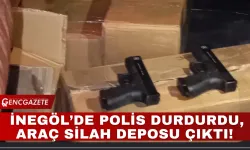 İnegöl’de Polis Durdurdu, Araç Silah Deposu Çıktı!