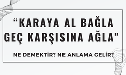 “Karaya Al Bağla Geç Karşısına Ağla" Atasözü Ne Demektir? Ne Anlama Gelir?