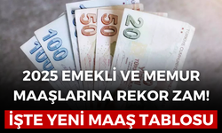 2025 Emekli ve Memur Maaşlarına Rekor Zam! İşte Yeni Maaş Tablosu