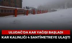 Uludağ’da Kar Yağışı Başladı: Kar Kalınlığı 4 Santimetreye Ulaştı