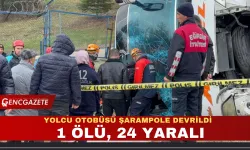 Yolcu Otobüsü Şarampole Devrildi: 1 Ölü, 24 Yaralı!