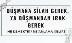 "Düşmana Silah Gerek, Ya Düşmandan Irak Gerek" Atasözü Ne Demek Ne Anlama Geliyor?