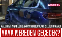 İnegöl’de Kaldırımı İşgal Eden Araç Vatandaşları Çileden Çıkardı