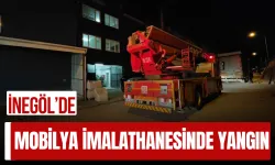 İnegöl'de Mobilya İmalathanesinde Yangın