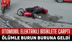 İnegöl’de Otomobil Elektrikli Bisiklete Çarptı: 1 Kişi Yaralandı