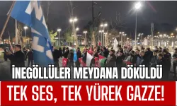 İnegöllüler Meydana Döküldü: Tek Ses, Tek Yürek Gazze!