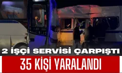 İki İşçi Servisi Çarpıştı, 35 Kişi Yaralandı