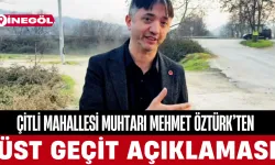 Çitli Mahallesi Muhtarı Mehmet Öztürk’ten Üst Geçit Açıklaması