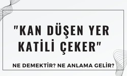 "Kan Düşen Yer Katili Çeker" Atasözü Ne Demek?