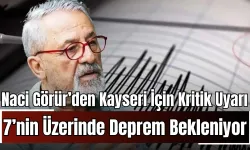 Naci Görür’den Kayseri İçin Kritik Uyarı: "Zemin Çürük, 7’nin Üzerinde Deprem Bekleniyor!"