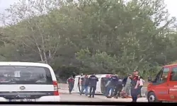 Bursa Otobanında Kontrolden Çıkan Otomobil Takla Attı