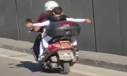Bursa'da İki Çocuk Motosiklete Ekipmansız Bindirildi: Tehlikeli Yolculuk Kamerada