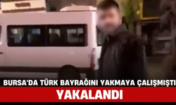 Bursa'da Türk Bayrağını Yakmaya Çalışmıştı, Yakalandı