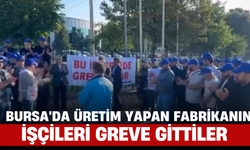 Bursa'da Üretim Yapan Fabrikanın İşçileri Greve Gittiler